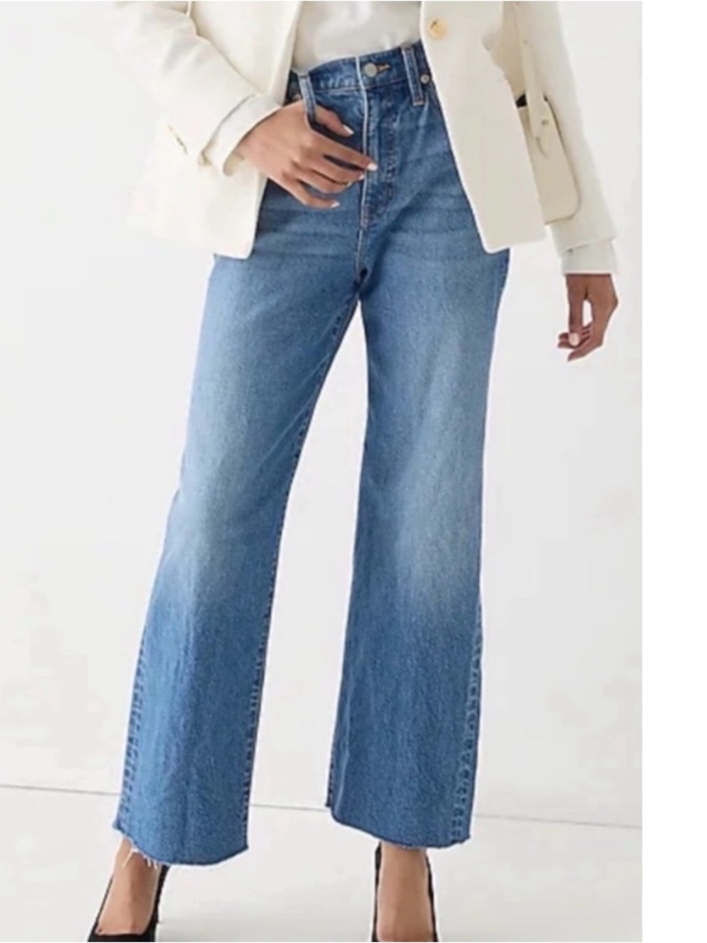 Slim Wide-Leg Jean in Lakeshore Wash J.Crew 30